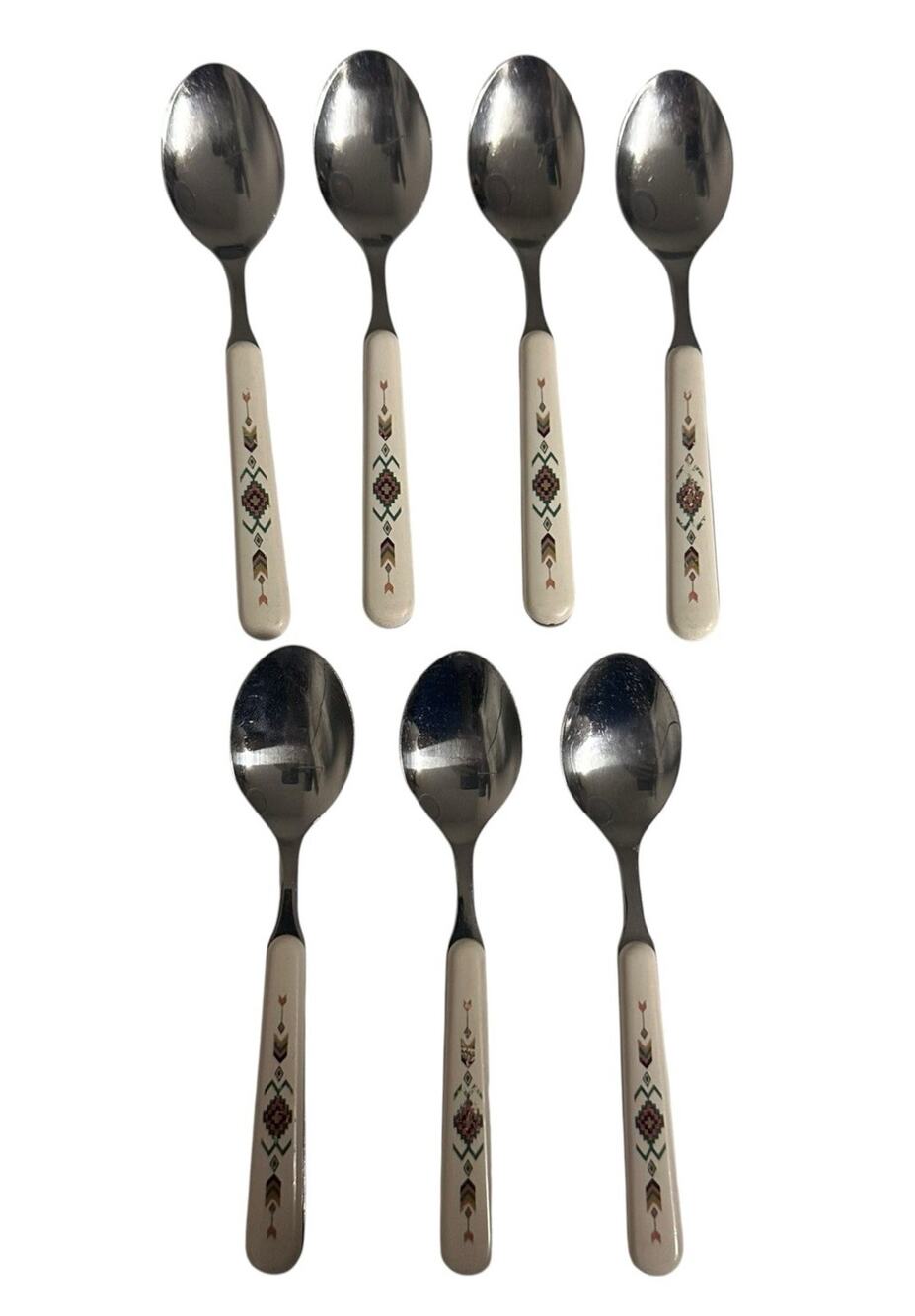 Studio Nova Adirondack Flatware Southwestern 5 5/8 inch Teaspoons Lot of 7